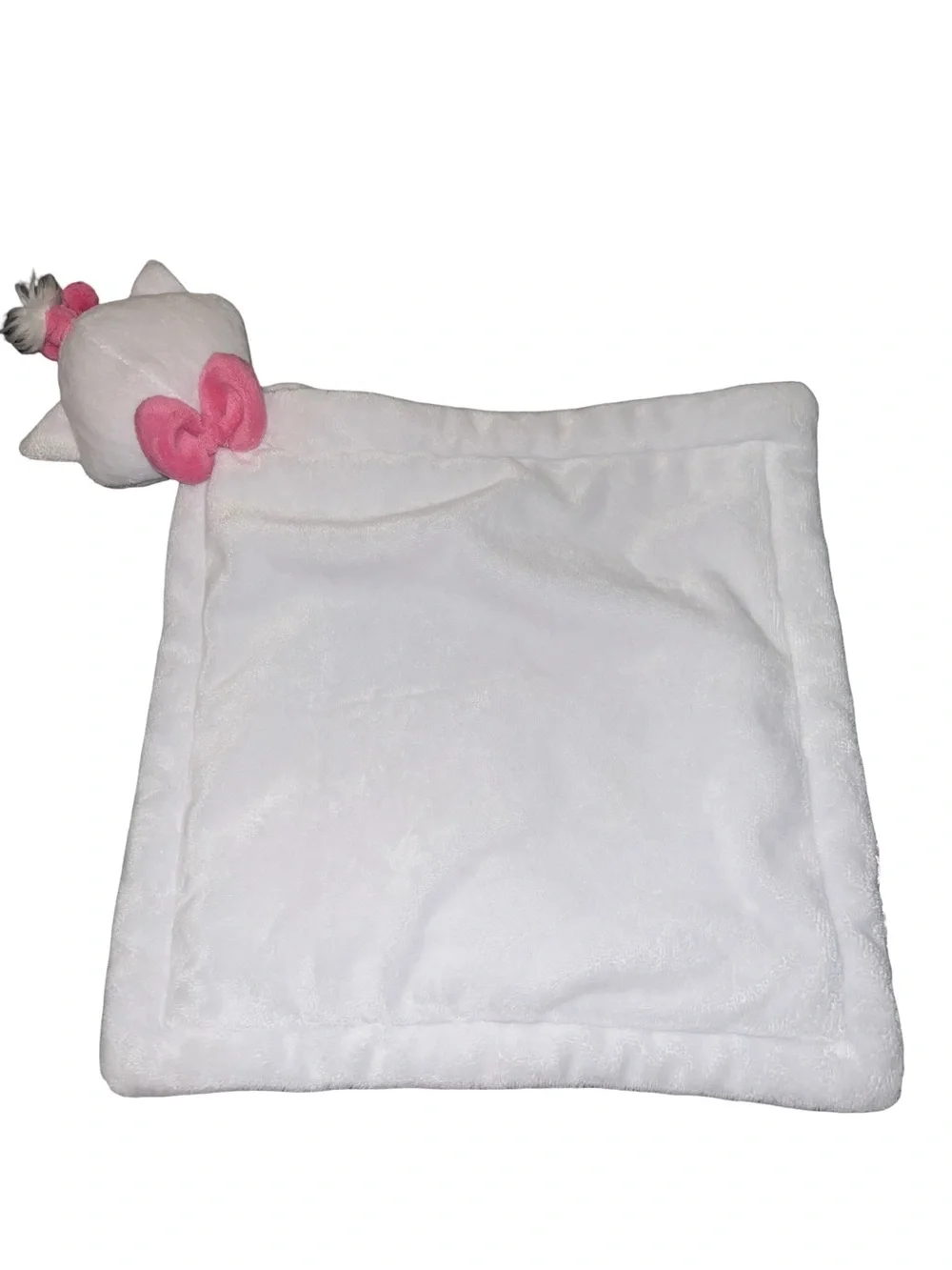Htf Disney Baby Aristocat Marie Security Blanket Lovey Patchwork Pink Satin Trim